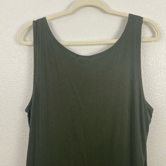 LOGO by Lori Goldstein Olive Rayon Tank - Picture 6 of 10